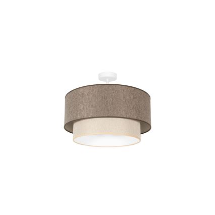 Duolla - Lampadario a plafone BOHO ECO RECYCLING 1xE27/15W/230V diametro 45 cm marrone/color crema