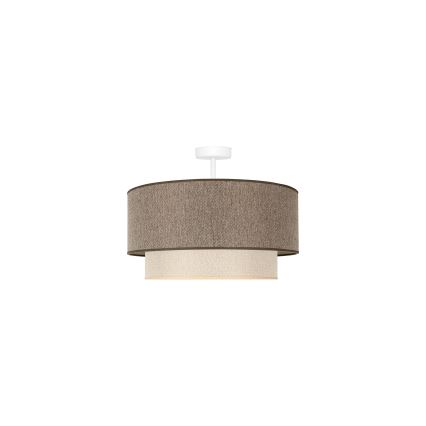 Duolla - Lampadario a plafone BOHO ECO RECYCLING 1xE27/15W/230V diametro 45 cm marrone/color crema
