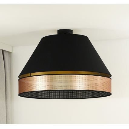 Duolla - Lampadario a plafone COPPER SHINY 1xE27/15W/230V diametro 60 cm nero/rame