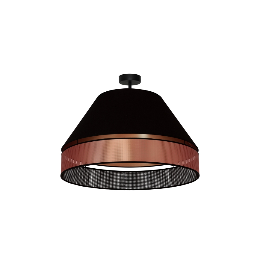 Duolla - Lampadario a plafone COPPER SHINY 1xE27/15W/230V diametro 60 cm nero/rame