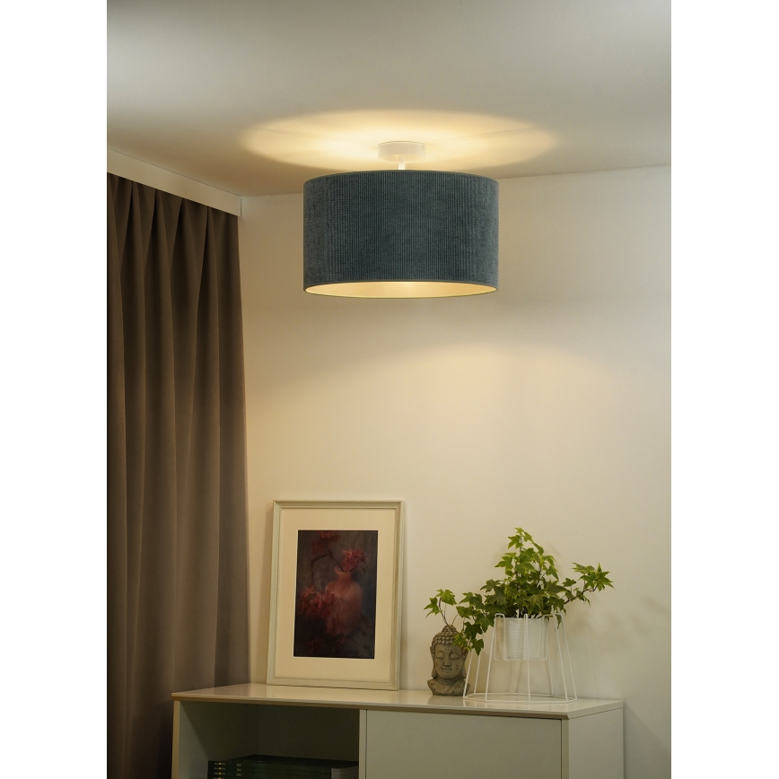 Duolla - Lampadario a plafone CORDUROY 1xE27/15W/230V diametro 40 cm azzurro