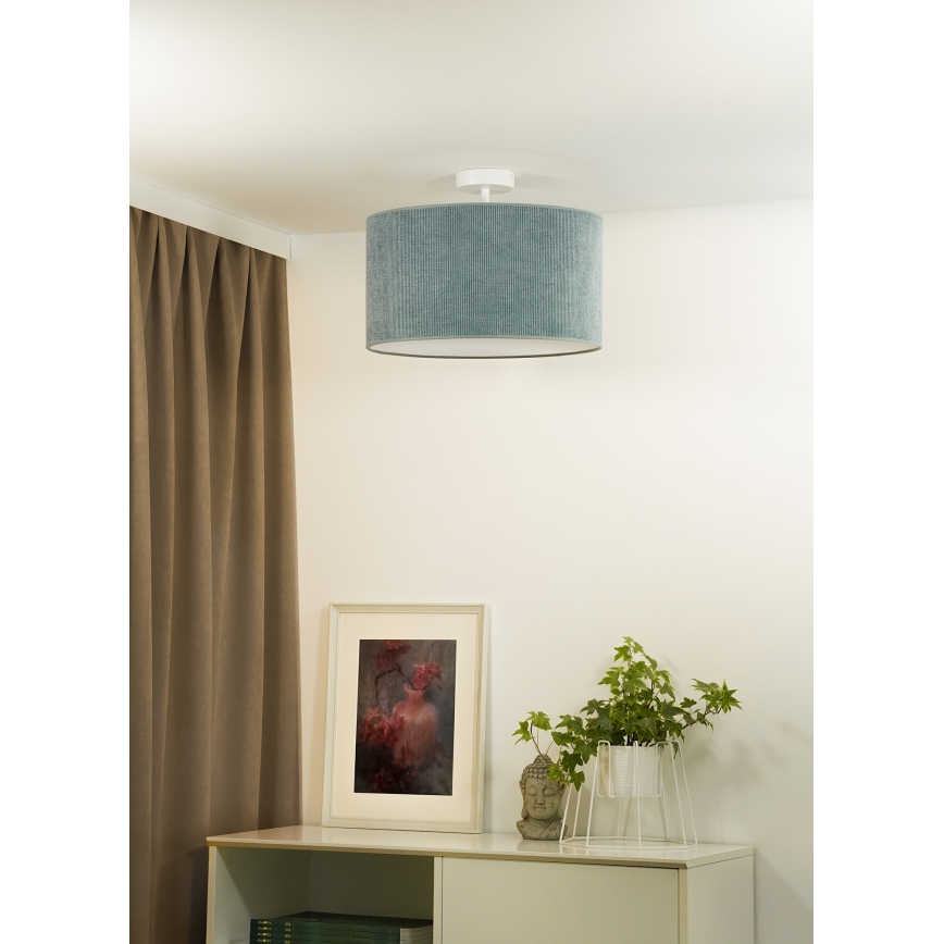 Duolla - Lampadario a plafone CORDUROY 1xE27/15W/230V diametro 40 cm azzurro