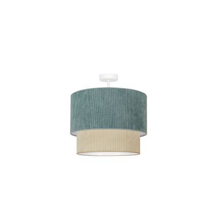 Duolla - Lampadario a plafone CORDUROY 1xE27/15W/230V diametro 40 cm blu/beige