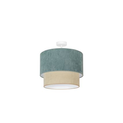 Duolla - Lampadario a plafone CORDUROY 1xE27/15W/230V diametro 40 cm blu/beige