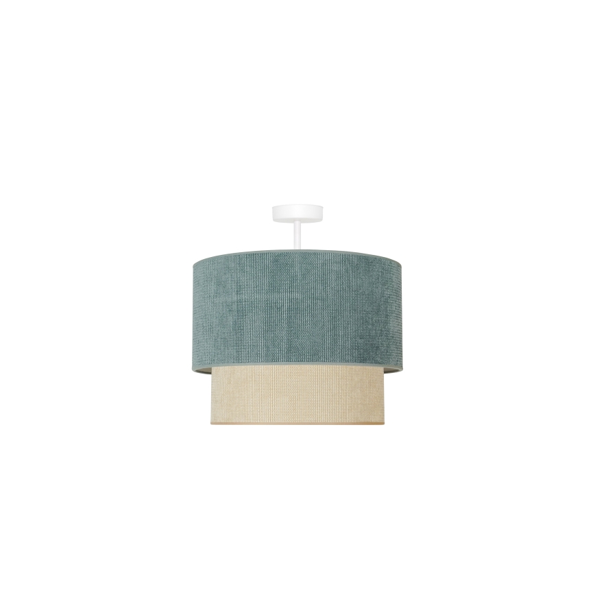 Duolla - Lampadario a plafone CORDUROY 1xE27/15W/230V diametro 40 cm blu/beige