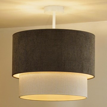 Duolla - Lampadario a plafone CORDUROY 1xE27/15W/230V diametro 40 cm marrone/color crema