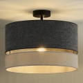 Duolla - Lampadario a plafone DOUBLE 1xE27/15W/230V diametro 40 cm grigio