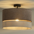 Duolla - Lampadario a plafone DOUBLE 1xE27/15W/230V diametro 40 cm marrone/grigio