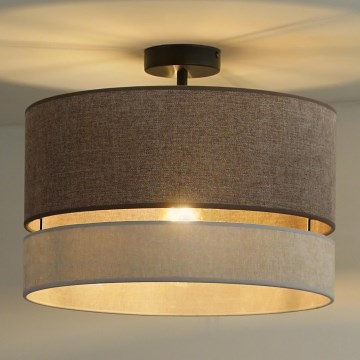 Duolla - Lampadario a plafone DOUBLE 1xE27/15W/230V diametro 40 cm marrone/grigio