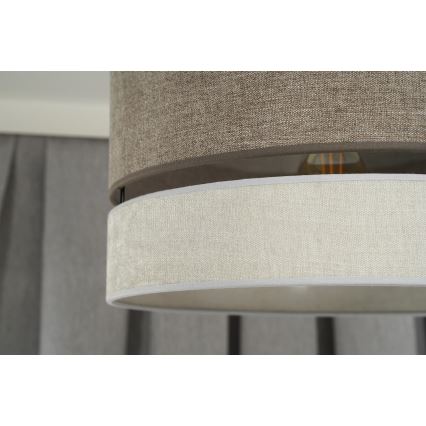 Duolla - Lampadario a plafone DOUBLE 1xE27/15W/230V diametro 40 cm marrone/grigio
