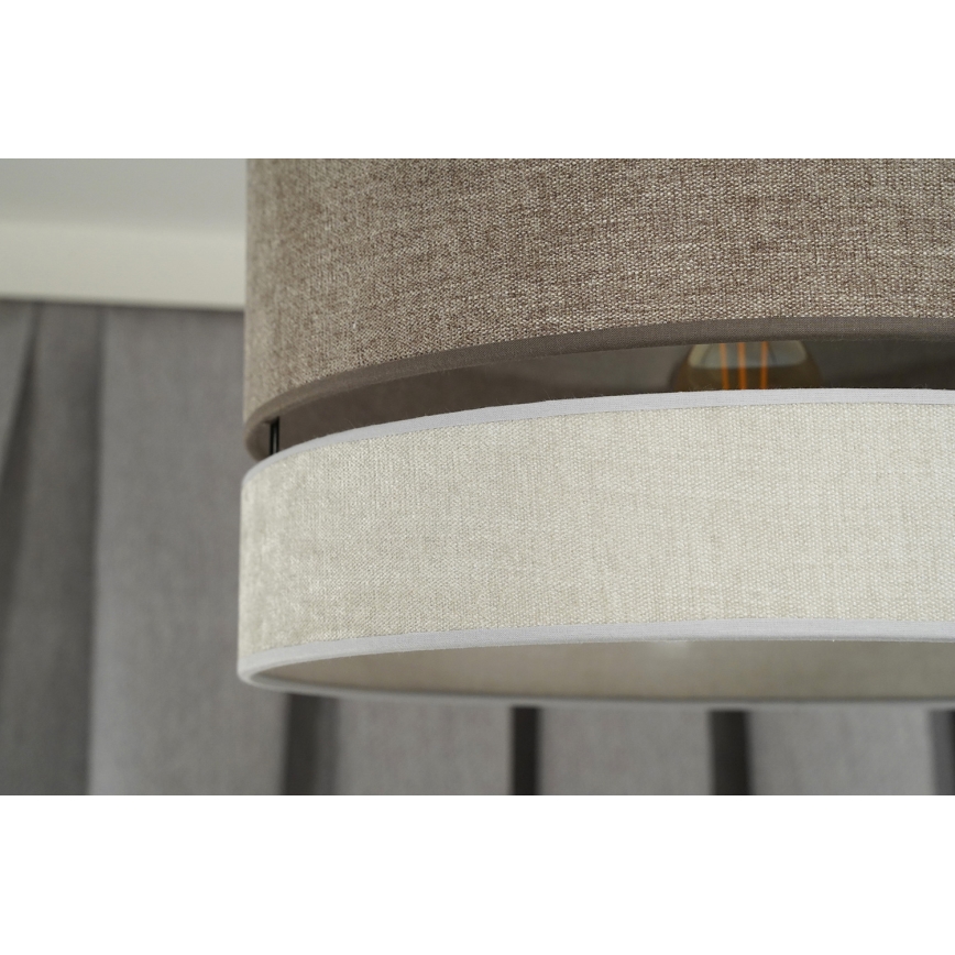 Duolla - Lampadario a plafone DOUBLE 1xE27/15W/230V diametro 40 cm marrone/grigio