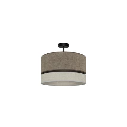 Duolla - Lampadario a plafone DOUBLE 1xE27/15W/230V diametro 40 cm marrone/grigio