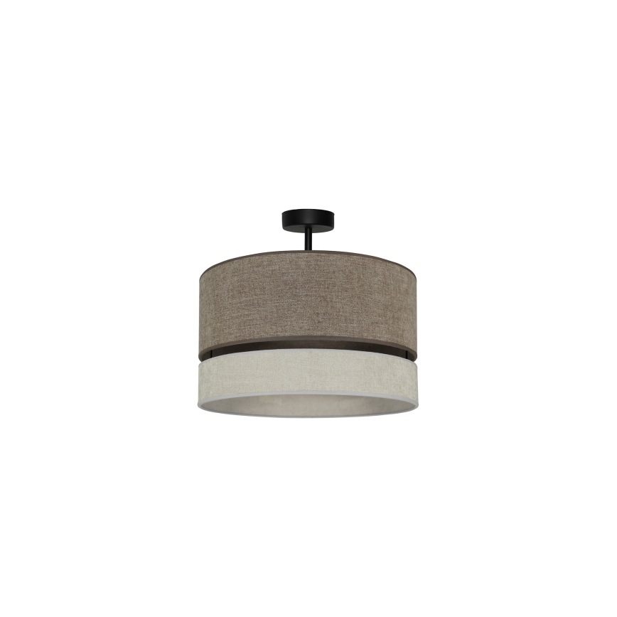 Duolla - Lampadario a plafone DOUBLE 1xE27/15W/230V diametro 40 cm marrone/grigio