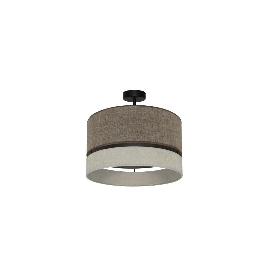 Duolla - Lampadario a plafone DOUBLE 1xE27/15W/230V diametro 40 cm marrone/grigio