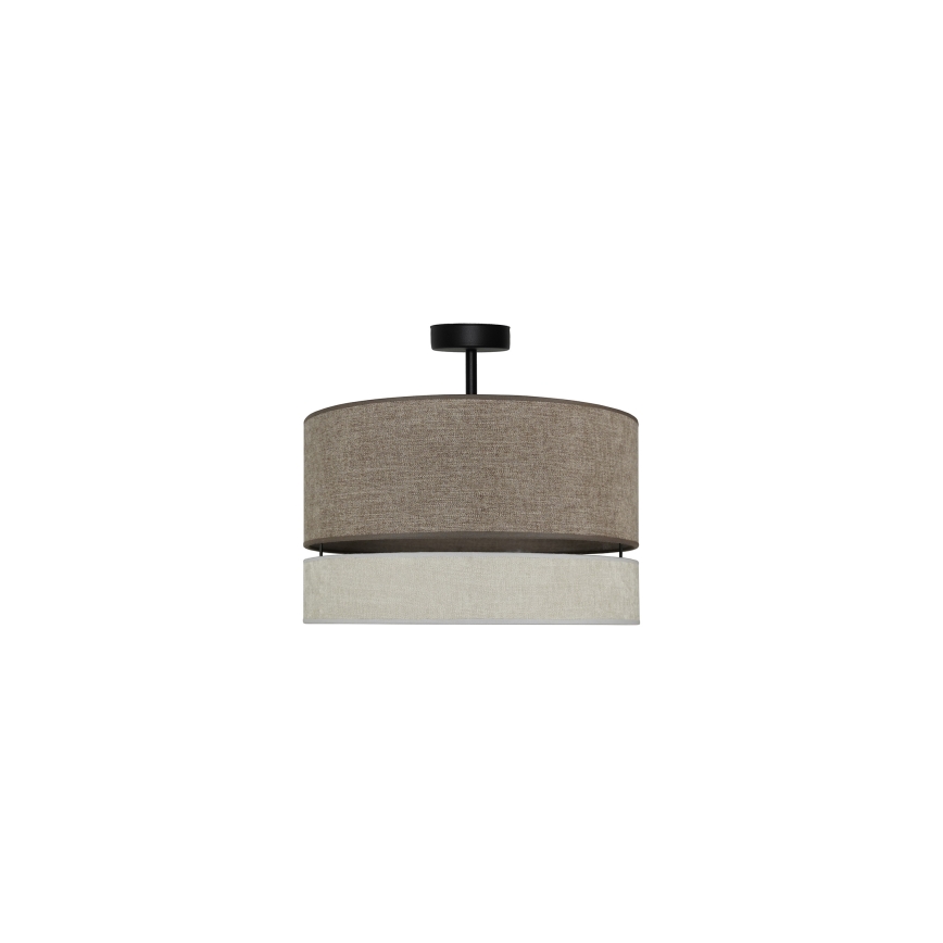 Duolla - Lampadario a plafone DOUBLE 1xE27/15W/230V diametro 40 cm marrone/grigio