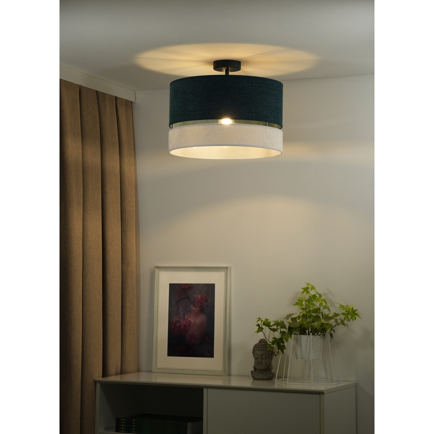 Duolla - Lampadario a plafone DOUBLE 1xE27/15W/230V diametro 40 cm verde/grigio