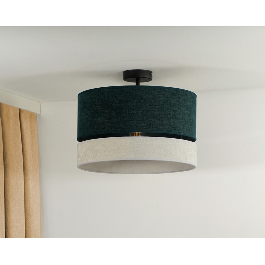 Duolla - Lampadario a plafone DOUBLE 1xE27/15W/230V diametro 40 cm verde/grigio