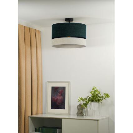 Duolla - Lampadario a plafone DOUBLE 1xE27/15W/230V diametro 40 cm verde/grigio
