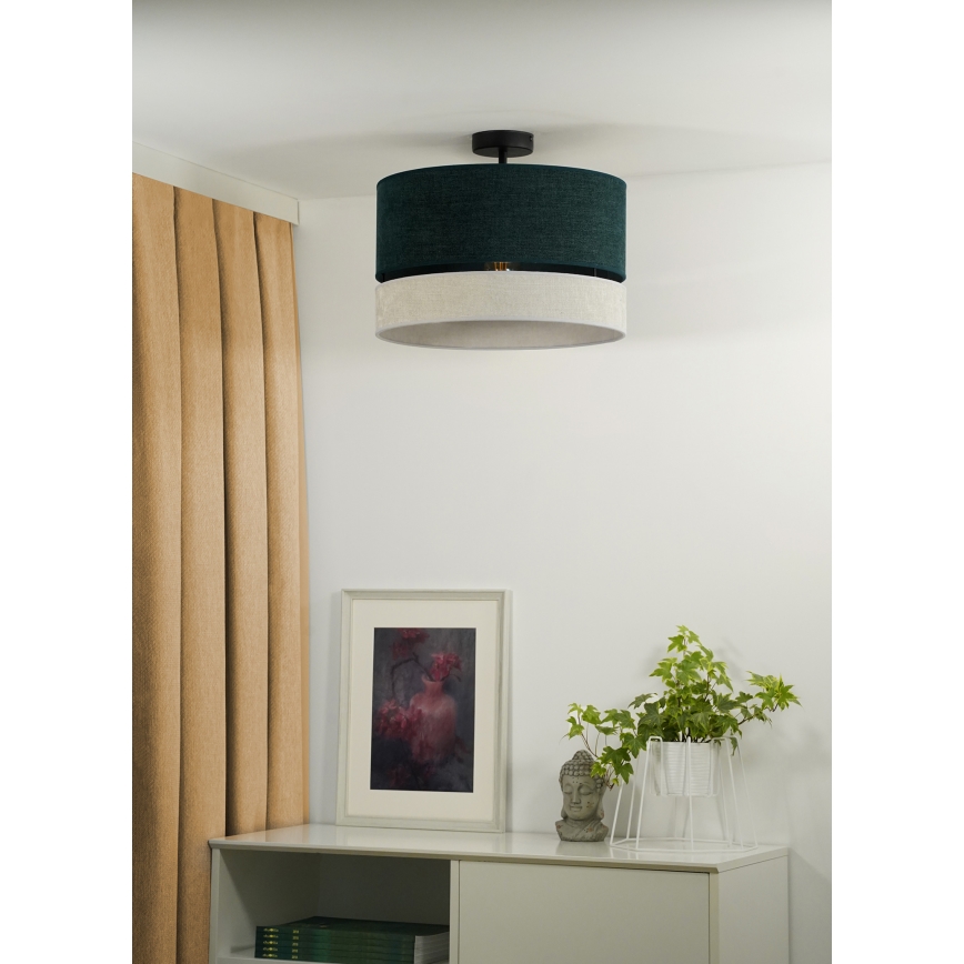 Duolla - Lampadario a plafone DOUBLE 1xE27/15W/230V diametro 40 cm verde/grigio