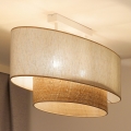 Duolla - Lampadario a plafone DOUBLE OVAL NATURE 2xE27/15W/230V color crema/beige