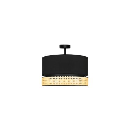 Duolla - Lampadario a plafone DOUBLE RATTAN 1xE27/15W/230V diametro 40 cm nero/beige