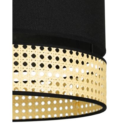 Duolla - Lampadario a plafone DOUBLE RATTAN 1xE27/15W/230V diametro 40 cm nero/beige