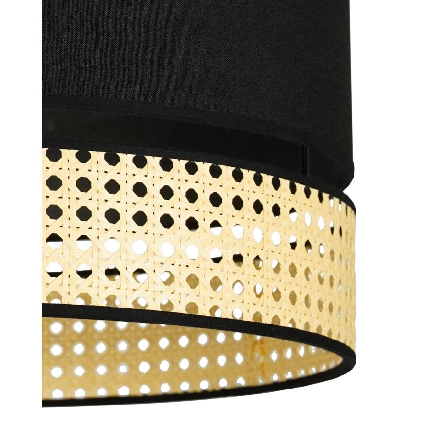 Duolla - Lampadario a plafone DOUBLE RATTAN 1xE27/15W/230V diametro 40 cm nero/beige