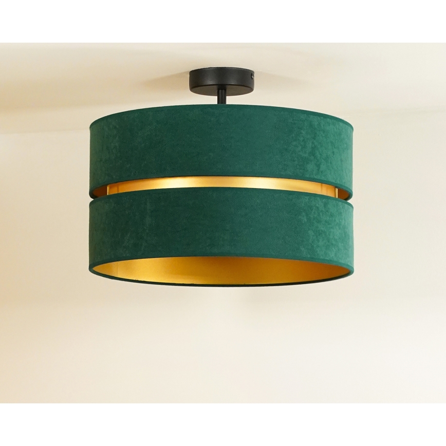 Duolla - Lampadario a plafone DUO 1xE27/15W/230V diametro 40 cm verde/oro