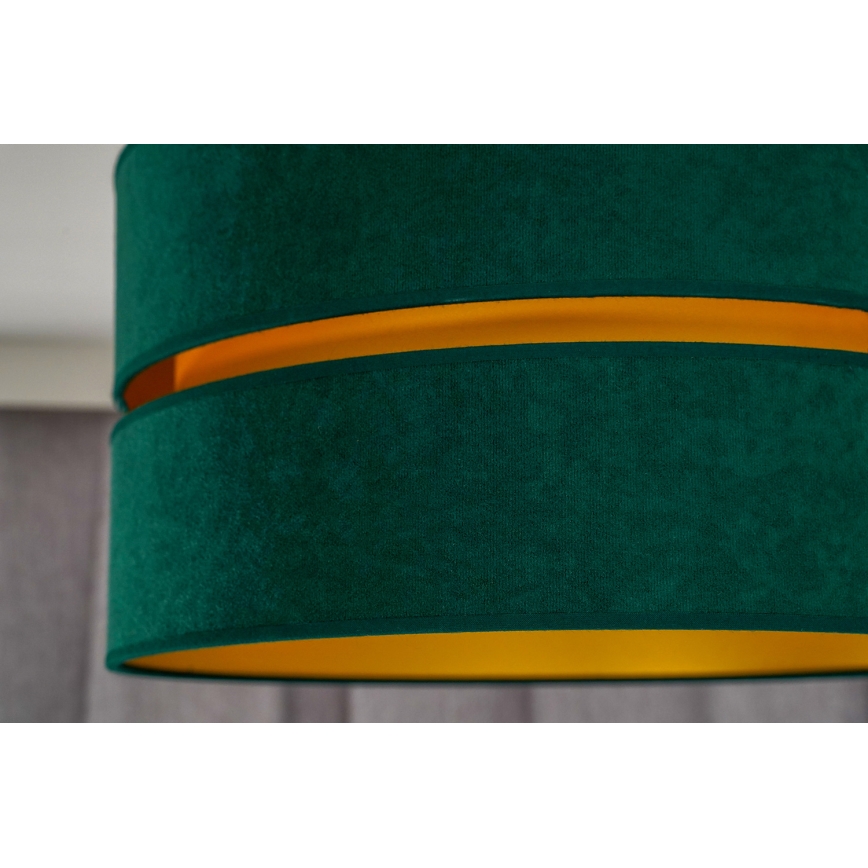 Duolla - Lampadario a plafone DUO 1xE27/15W/230V diametro 40 cm verde/oro