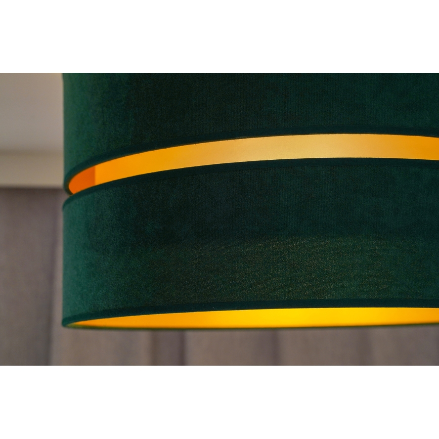 Duolla - Lampadario a plafone DUO 1xE27/15W/230V diametro 40 cm verde/oro