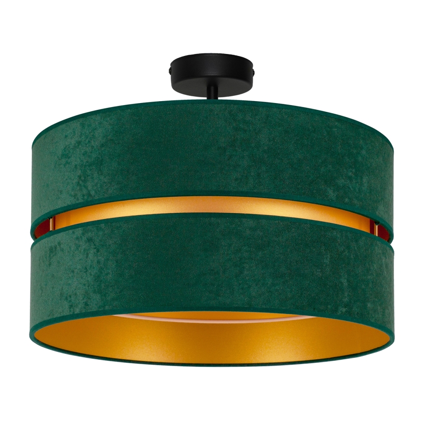 Duolla - Lampadario a plafone DUO 1xE27/15W/230V diametro 40 cm verde/oro