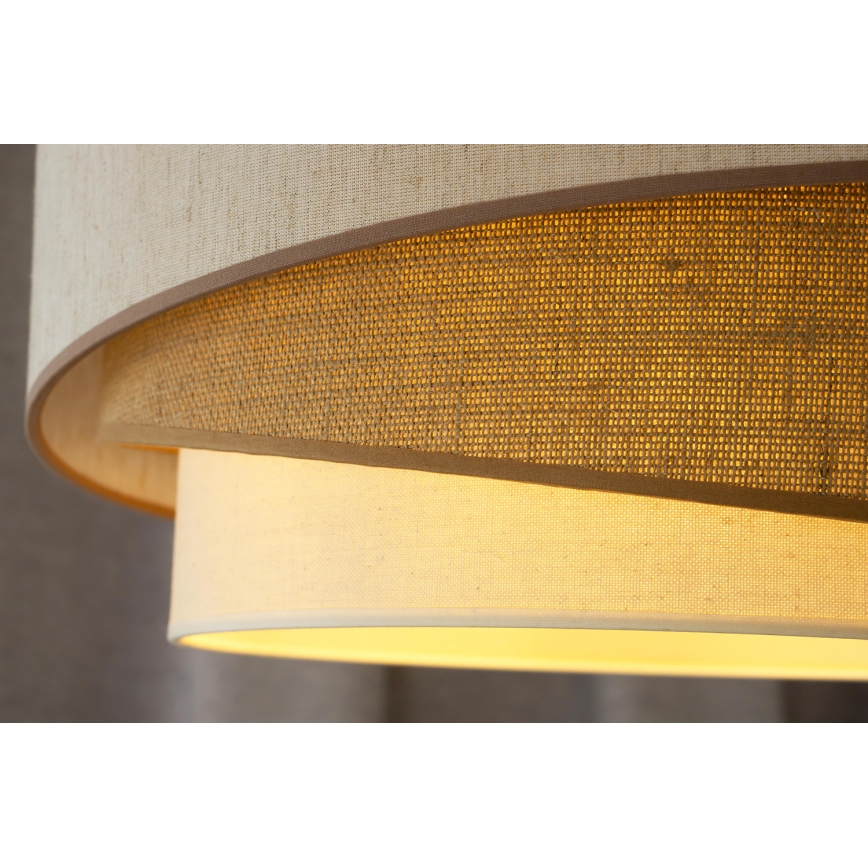 Duolla - Lampadario a plafone KOBO 1xE27/15W/230V diametro 45 cm beige/marrone/bianco
