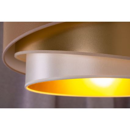 Duolla - Lampadario a plafone KOBO 1xE27/15W/230V diametro 45 cm rame/oro/bianco