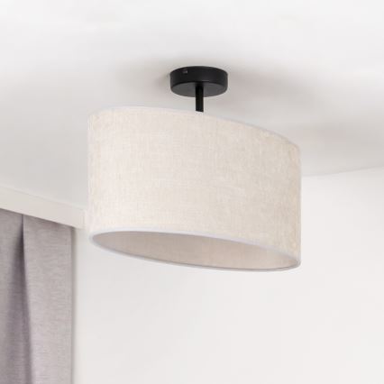 Duolla - Lampadario a plafone OVAL 1xE27/15W/230V grigio