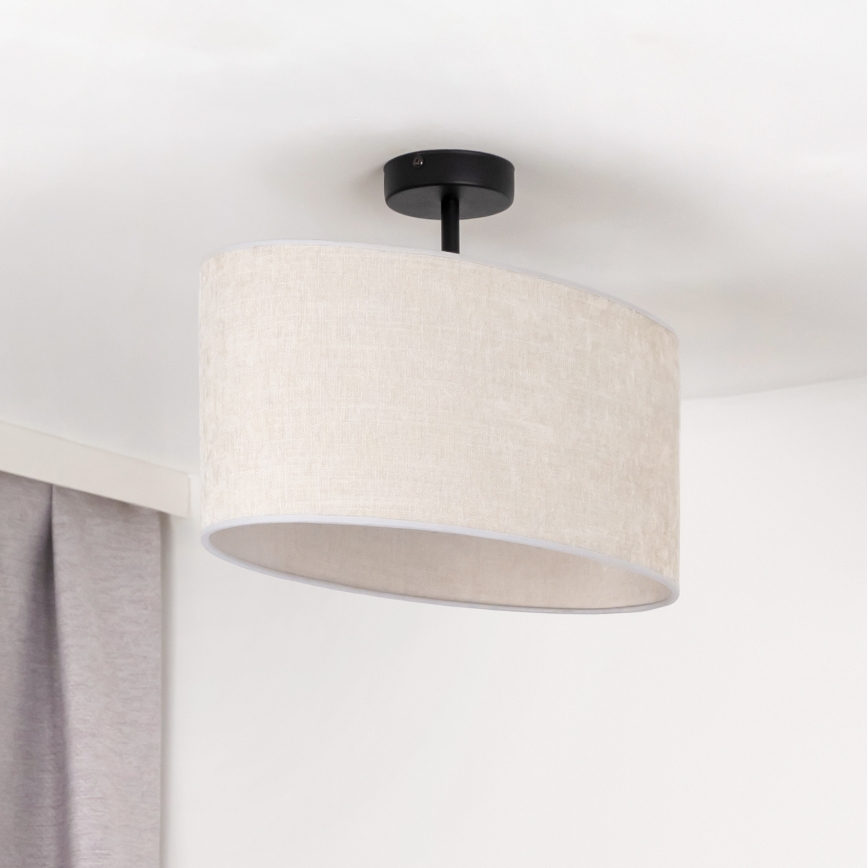 Duolla - Lampadario a plafone OVAL 1xE27/15W/230V grigio