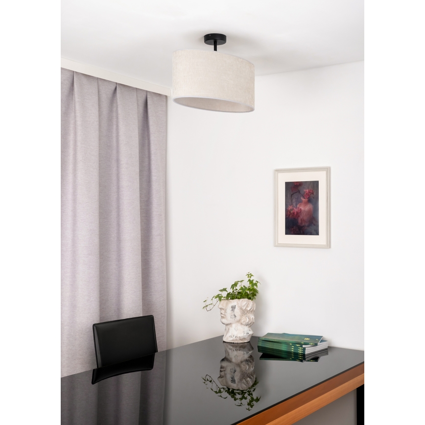 Duolla - Lampadario a plafone OVAL 1xE27/15W/230V grigio