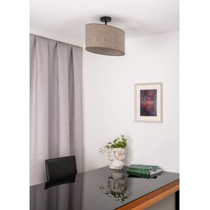 Duolla - Lampadario a plafone OVAL 1xE27/15W/230V marrone