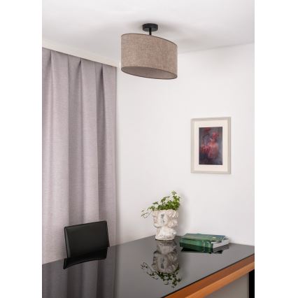 Duolla - Lampadario a plafone OVAL 1xE27/15W/230V marrone