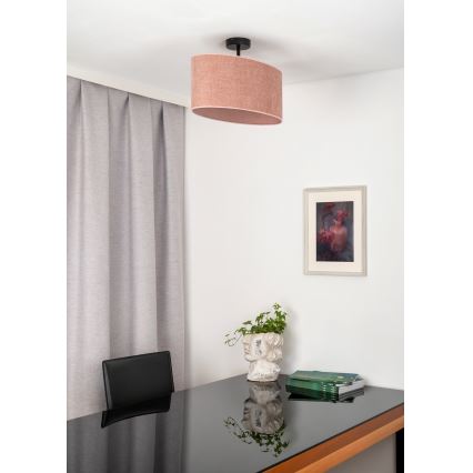 Duolla - Lampadario a plafone OVAL 1xE27/15W/230V rosa