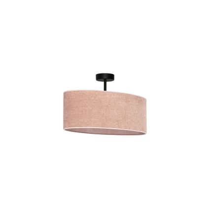 Duolla - Lampadario a plafone OVAL 1xE27/15W/230V rosa