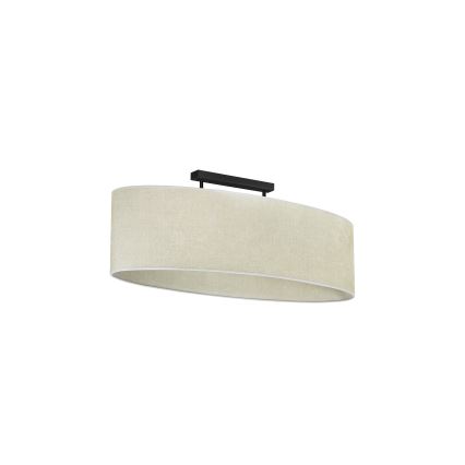 Duolla - Lampadario a plafone OVAL 2xE27/15W/230V grigio