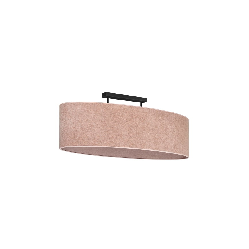 Duolla - Lampadario a plafone OVAL 2xE27/15W/230V rosa