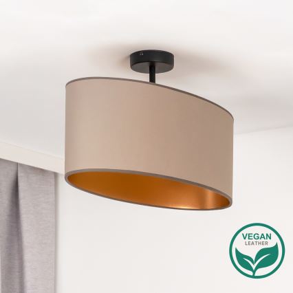 Duolla - Lampadario a plafone OVAL VEGAN 1xE27/15W/230V beige