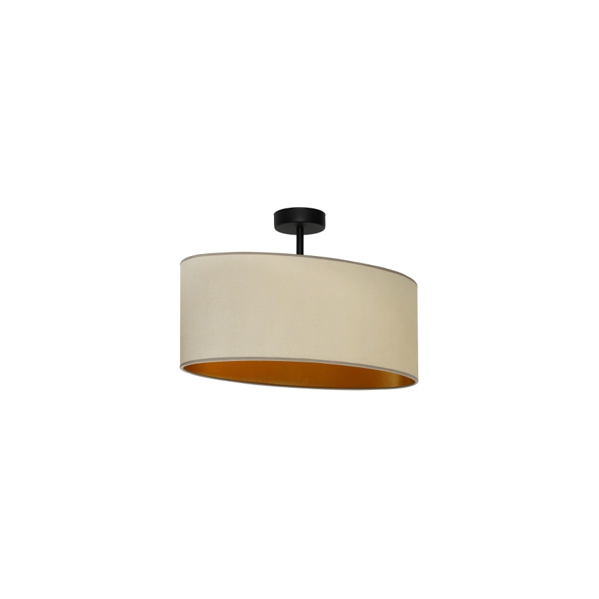 Duolla - Lampadario a plafone OVAL VEGAN 1xE27/15W/230V beige