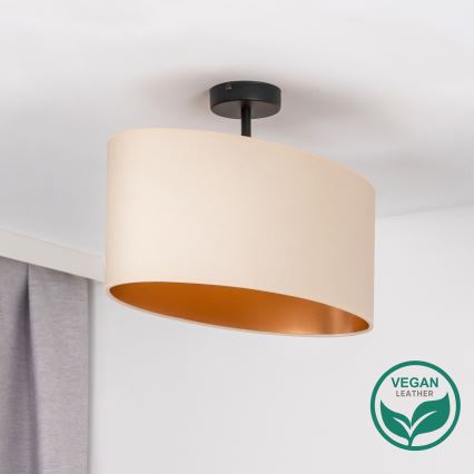 Duolla - Lampadario a plafone OVAL VEGAN 1xE27/15W/230V color crema