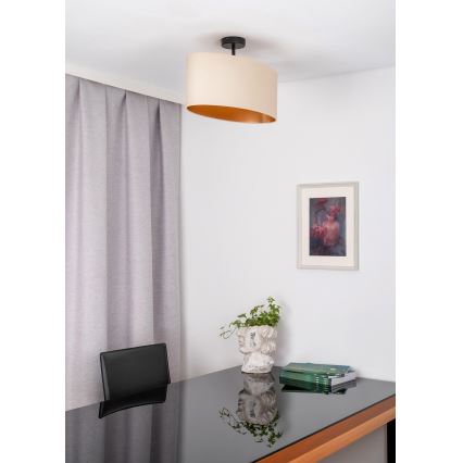 Duolla - Lampadario a plafone OVAL VEGAN 1xE27/15W/230V color crema