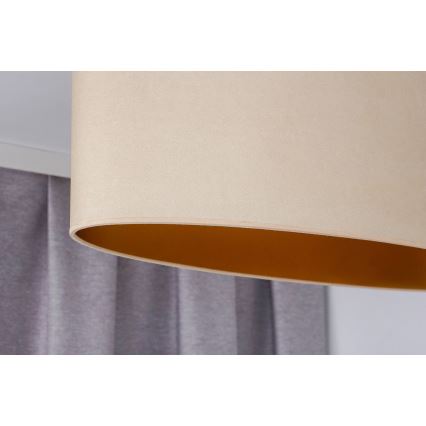 Duolla - Lampadario a plafone OVAL VEGAN 1xE27/15W/230V color crema