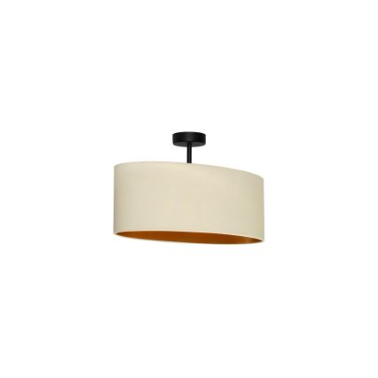 Duolla - Lampadario a plafone OVAL VEGAN 1xE27/15W/230V color crema