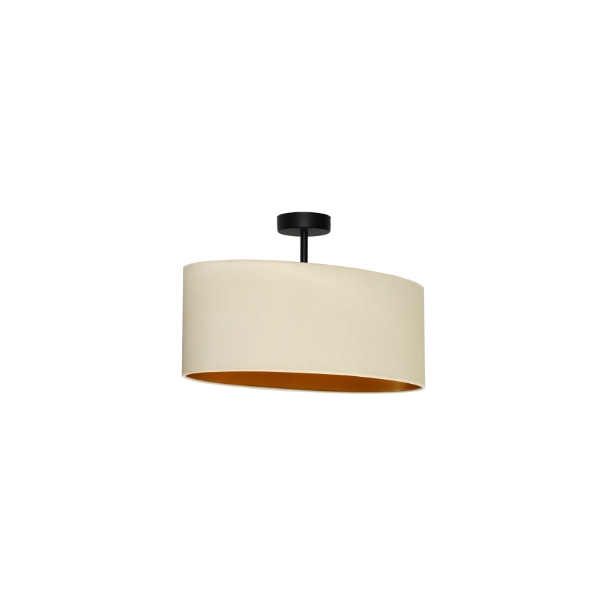 Duolla - Lampadario a plafone OVAL VEGAN 1xE27/15W/230V color crema