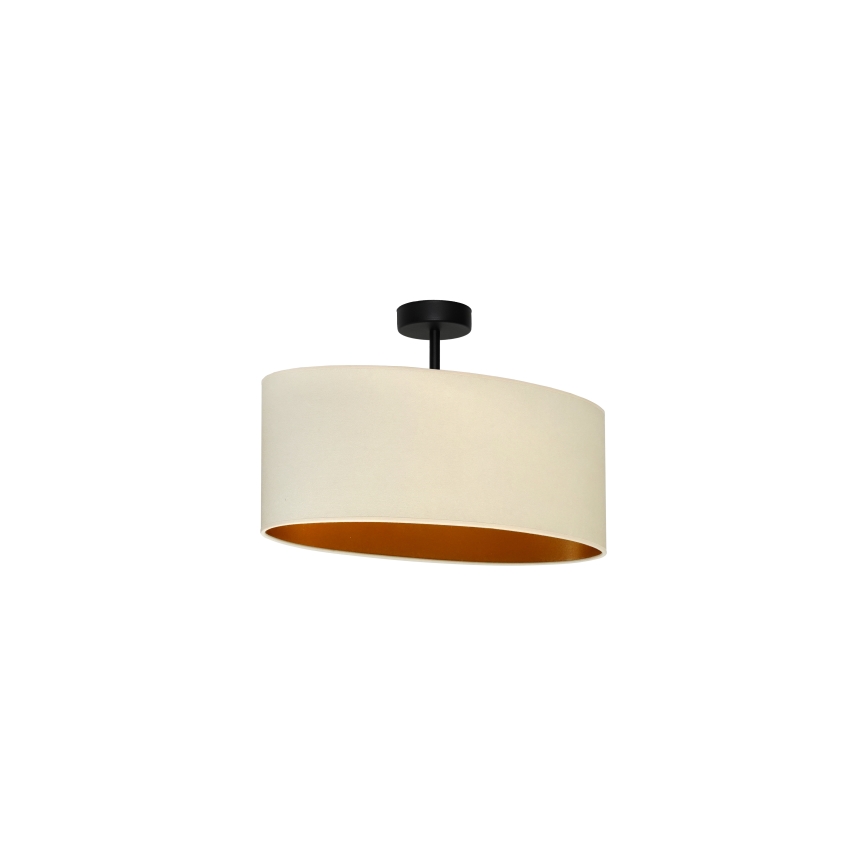 Duolla - Lampadario a plafone OVAL VEGAN 1xE27/15W/230V color crema